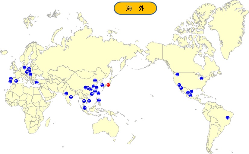 カスタマーサービス拠点海外地図